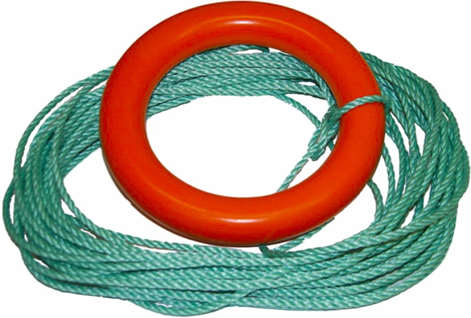 Кольцо спасательное плавучее КСП-01 (линь 5мм, 18м)